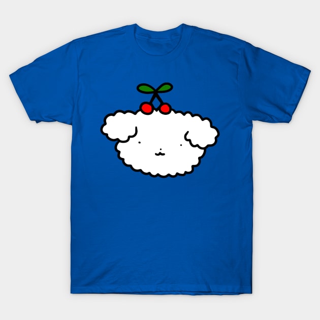 Cherry Fluffy Dog Face T-Shirt by saradaboru